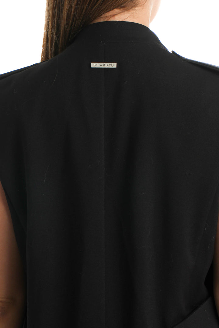 Abrigo Soia & Kyo negro, detalle – ClosetRehab