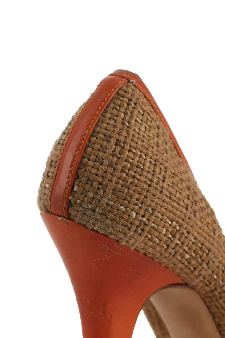 Zapato Prada beige y café, detalle 8 – ClosetRehab
