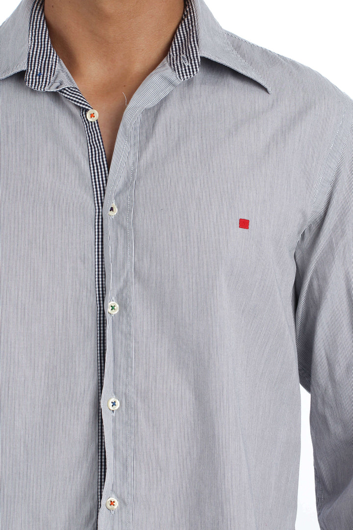 Camisa Purificación García gris, vista lateral – ClosetRehab