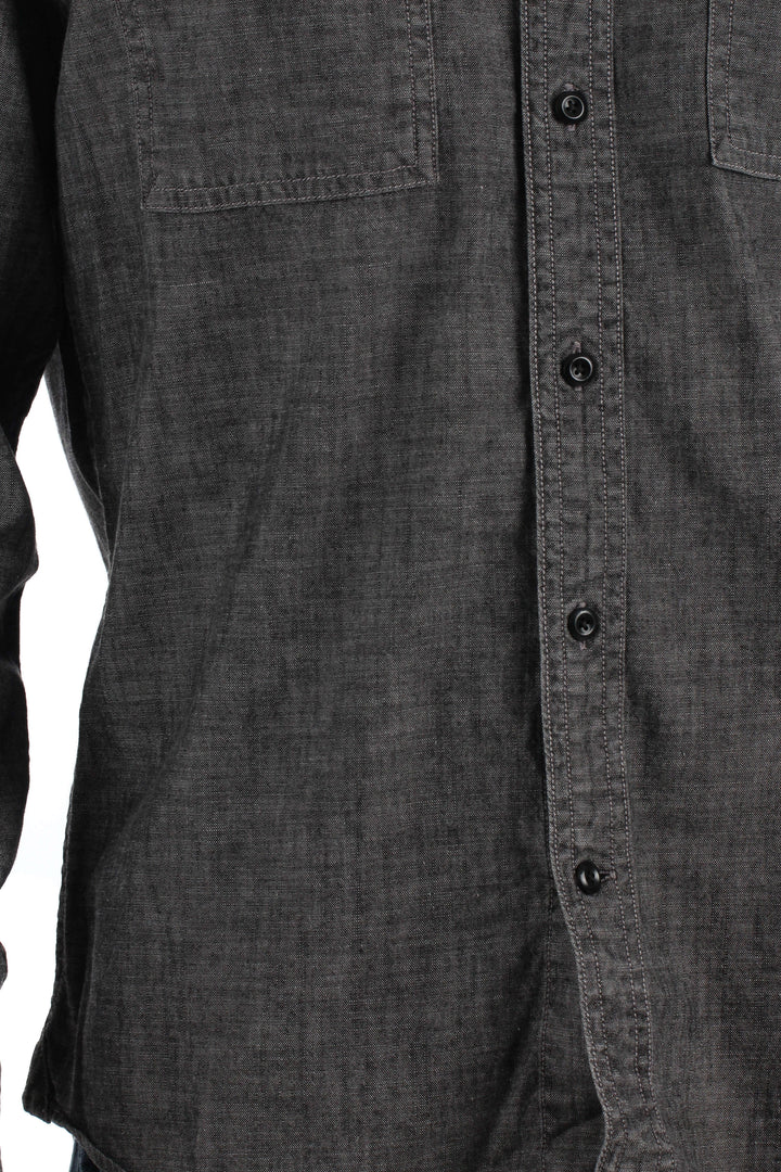 Camisa Banana Republic gris, detalle – ClosetRehab