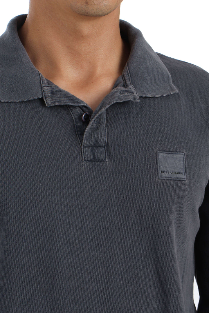 Polo Boss Orange gris, vista lateral – ClosetRehab