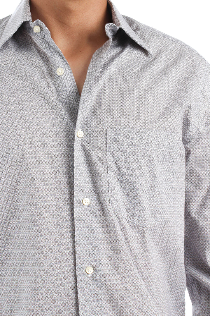 Camisa Saks Fifth Avenue gris, vista lateral – ClosetRehab