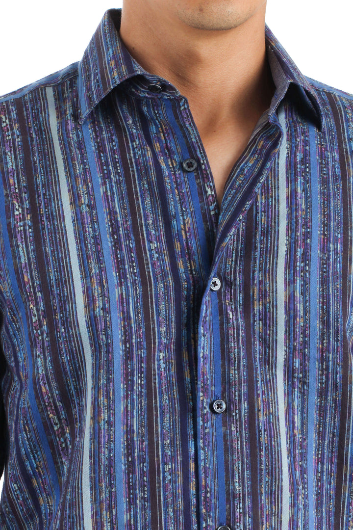 Camisa Bugatchi azul, vista lateral – ClosetRehab