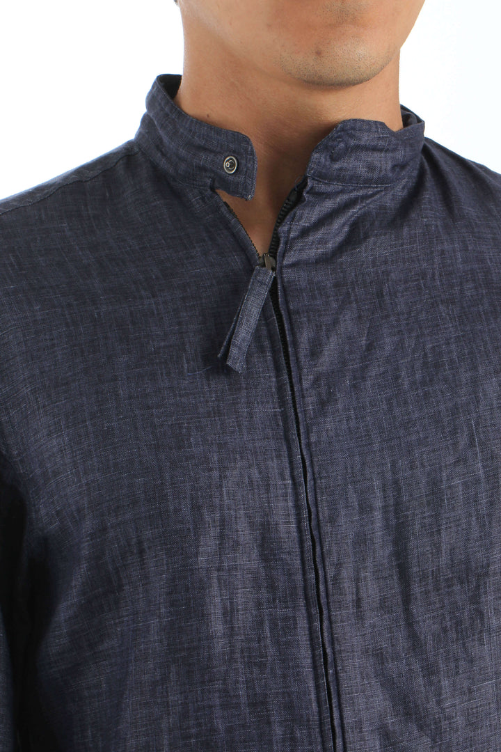 Camisa Giorgio Armani azul, vista lateral – ClosetRehab
