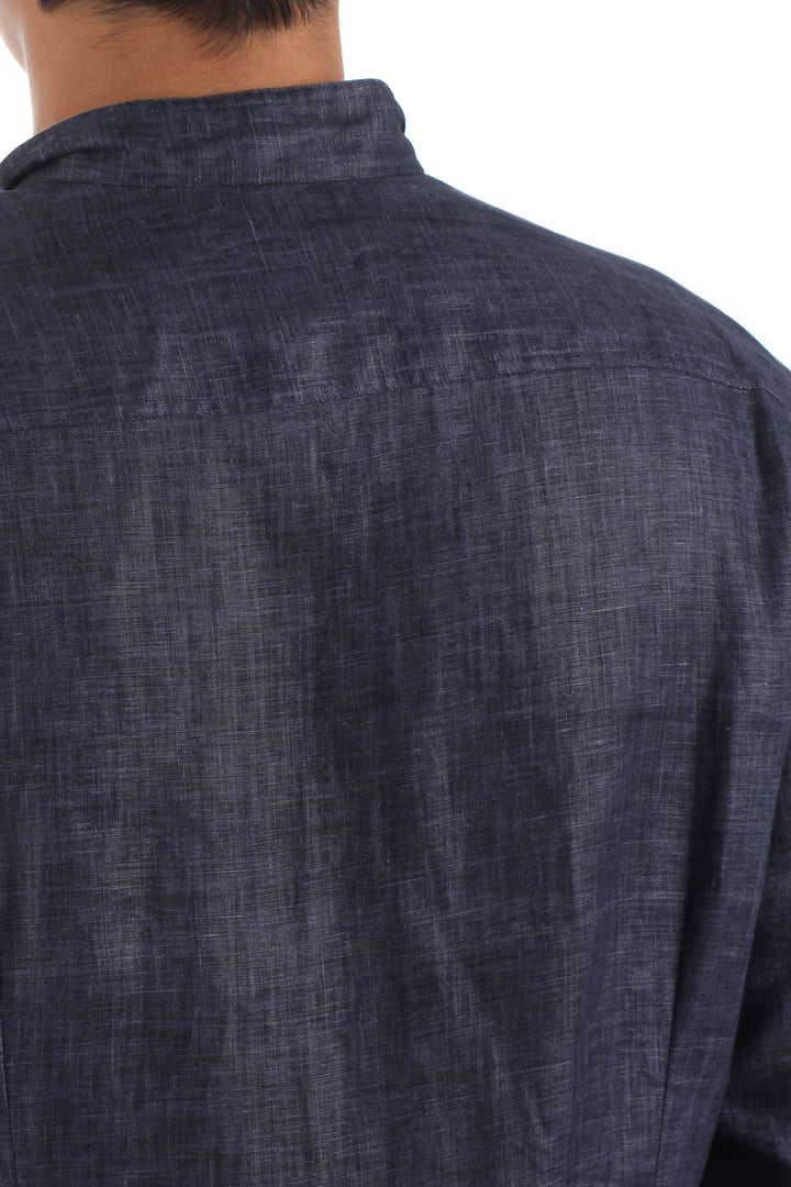 Camisa Giorgio Armani azul, detalle 5 – ClosetRehab