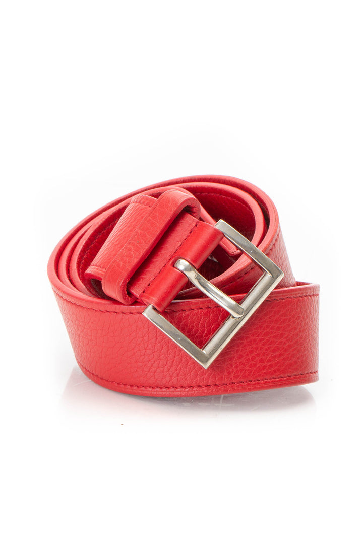 Cinturón Prada rojo, vista frontal – ClosetRehab