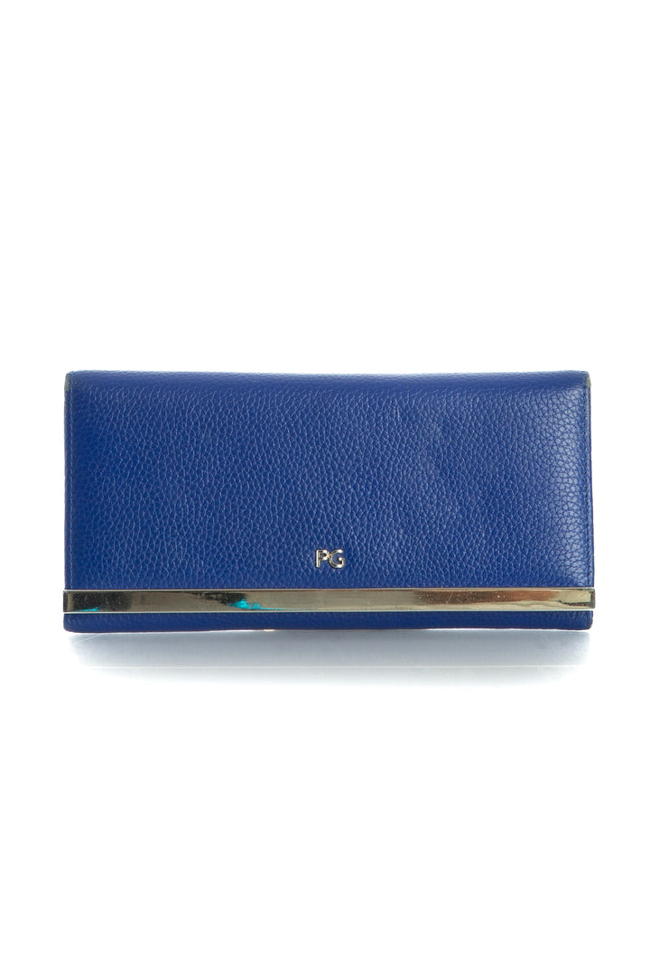 Cartera Purificación García azul, vista frontal – ClosetRehab