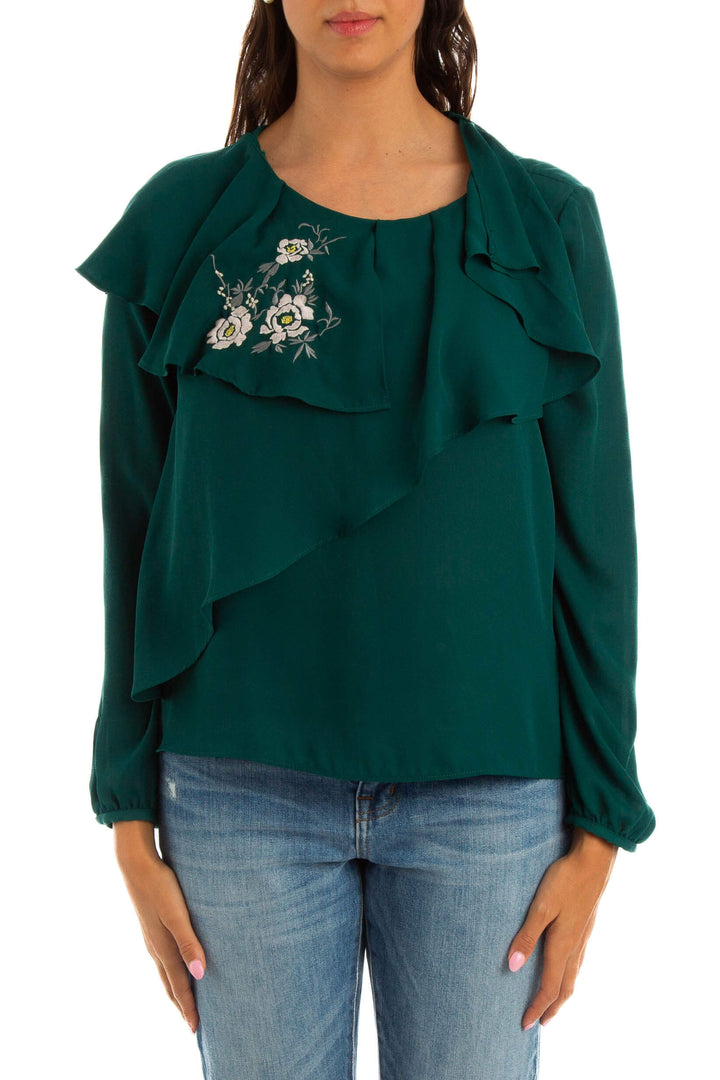 Blusa Zara verde, vista frontal – ClosetRehab
