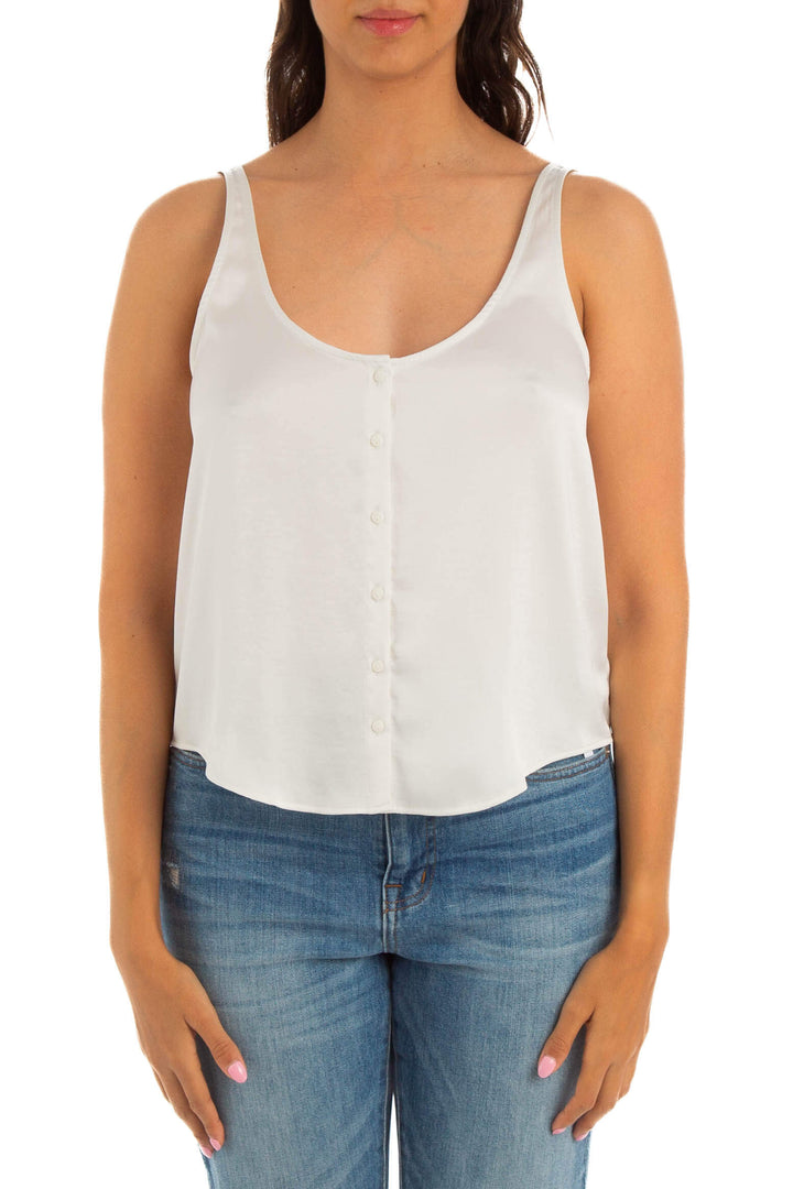 Blusa 7 for All Mankind blanco, vista frontal – ClosetRehab