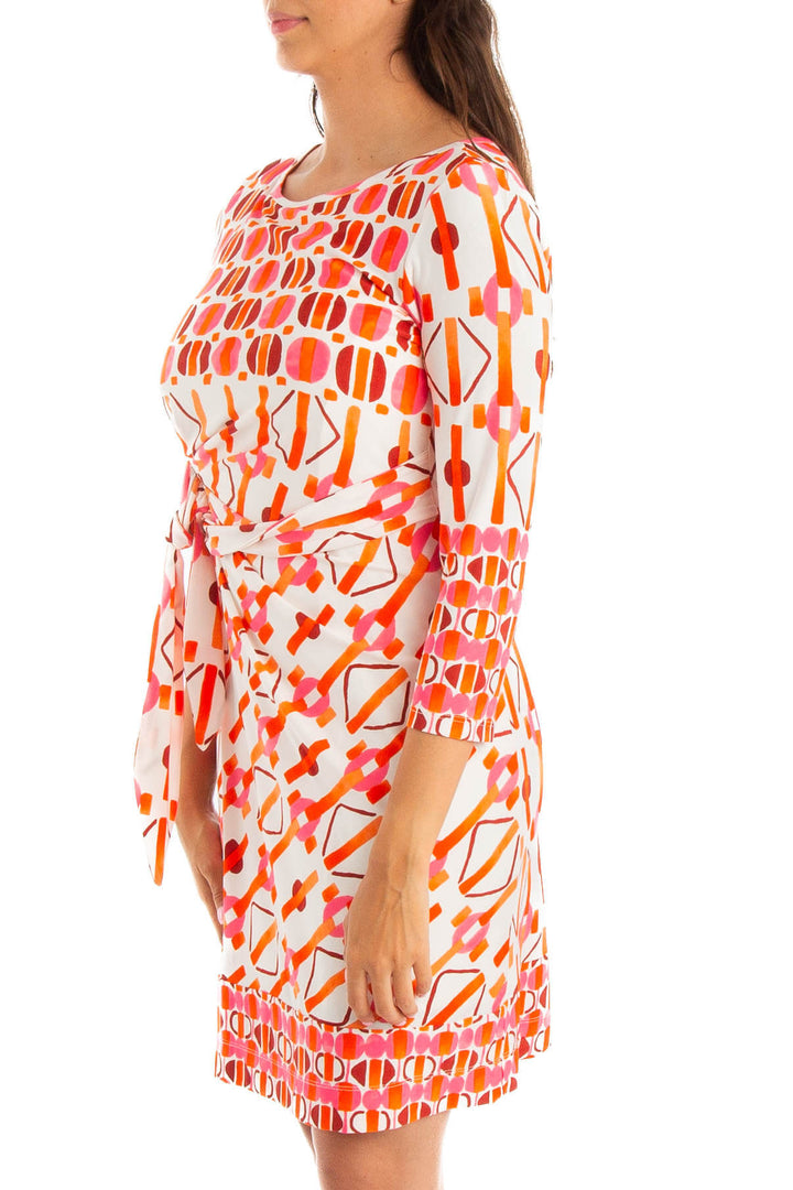 Vestido Donna Morgan naranja, vista posterior – ClosetRehab