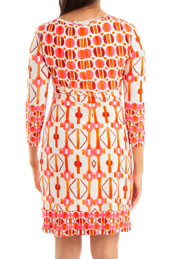 Vestido Donna Morgan naranja, vista lateral – ClosetRehab