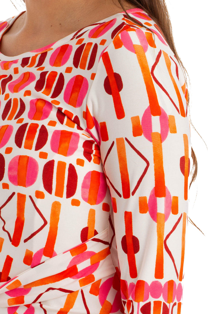 Vestido Donna Morgan naranja, detalle 5 – ClosetRehab