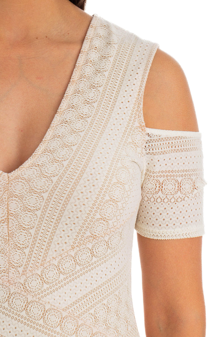 Vestido BCBG Maxazria blanco, detalle – ClosetRehab