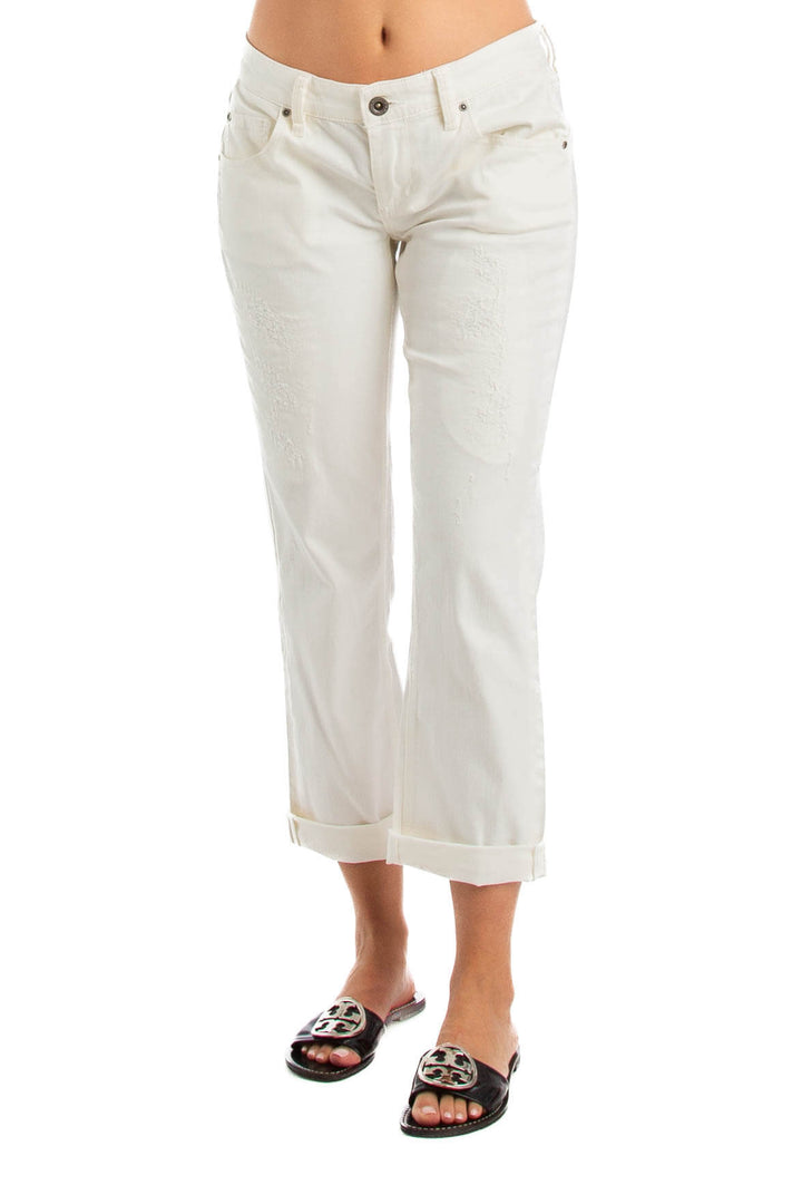 Jeans BCBG Maxazria blanco, vista frontal – ClosetRehab