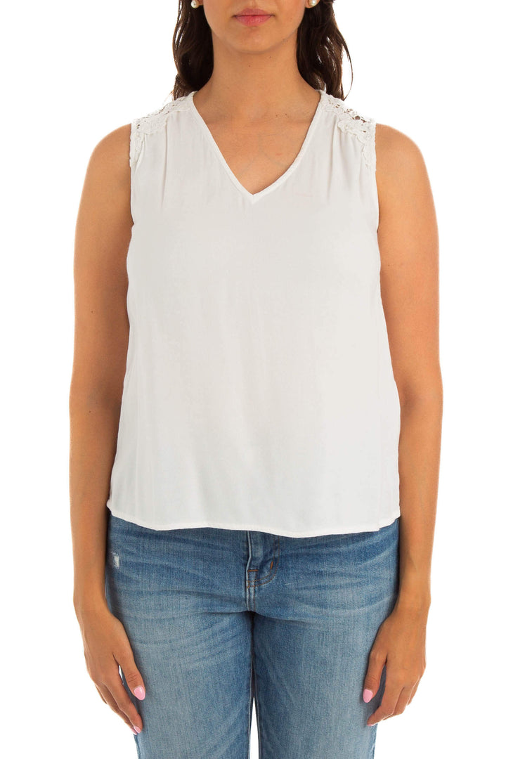 Blusa Joie blanco, vista frontal – ClosetRehab