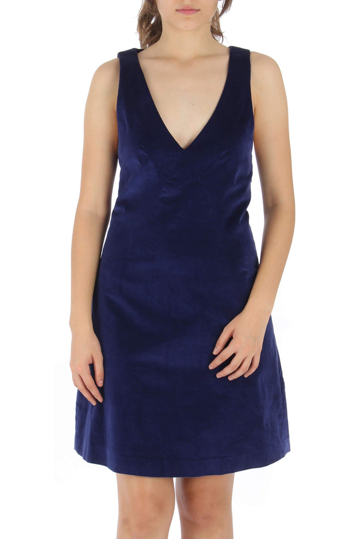 Vestido Theory azul, vista frontal – ClosetRehab