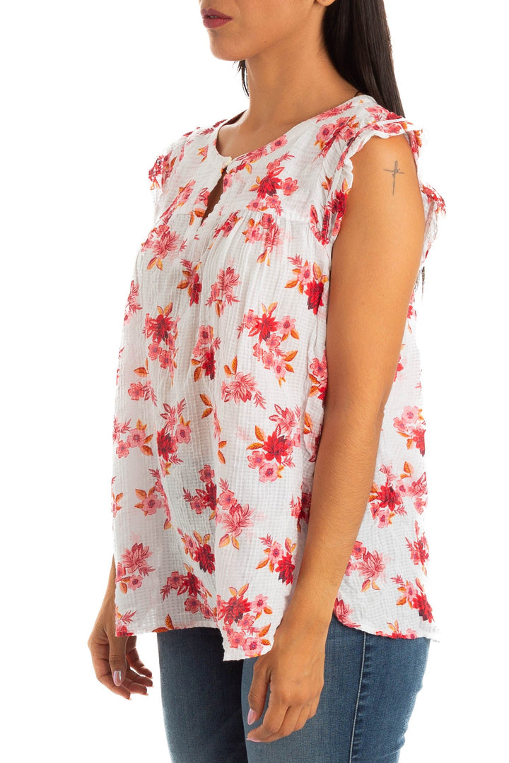 Blusa Loft blanco, vista posterior – ClosetRehab