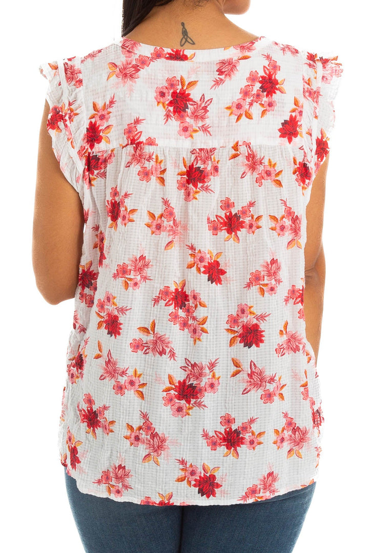 Blusa Loft blanco, vista lateral – ClosetRehab