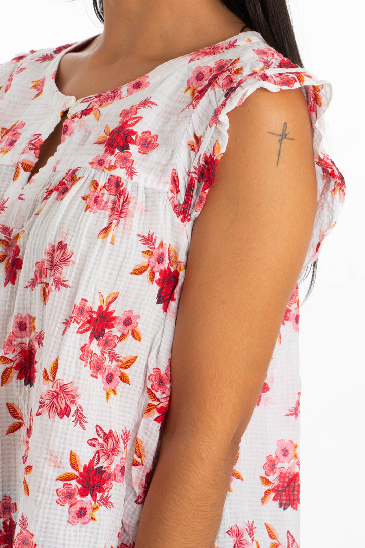 Blusa Loft blanco, detalle 5 – ClosetRehab