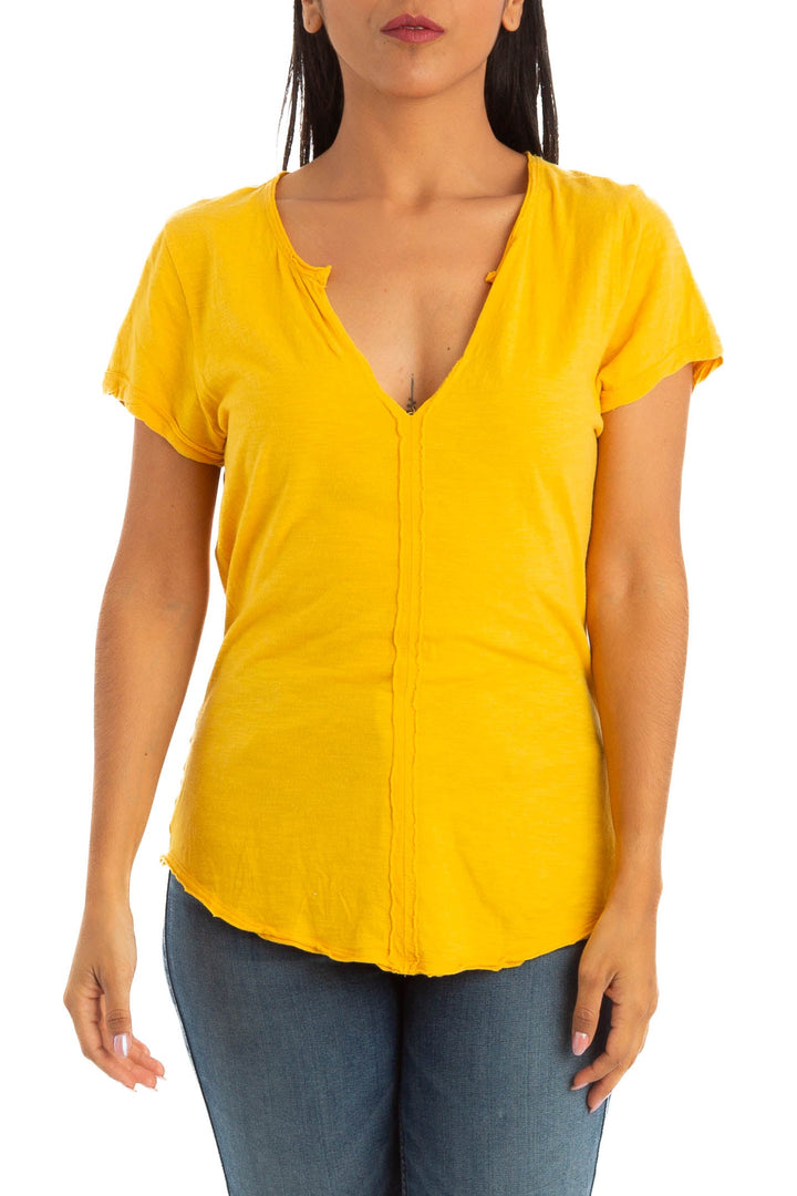 Blusa Pilcro amarillo, vista frontal – ClosetRehab