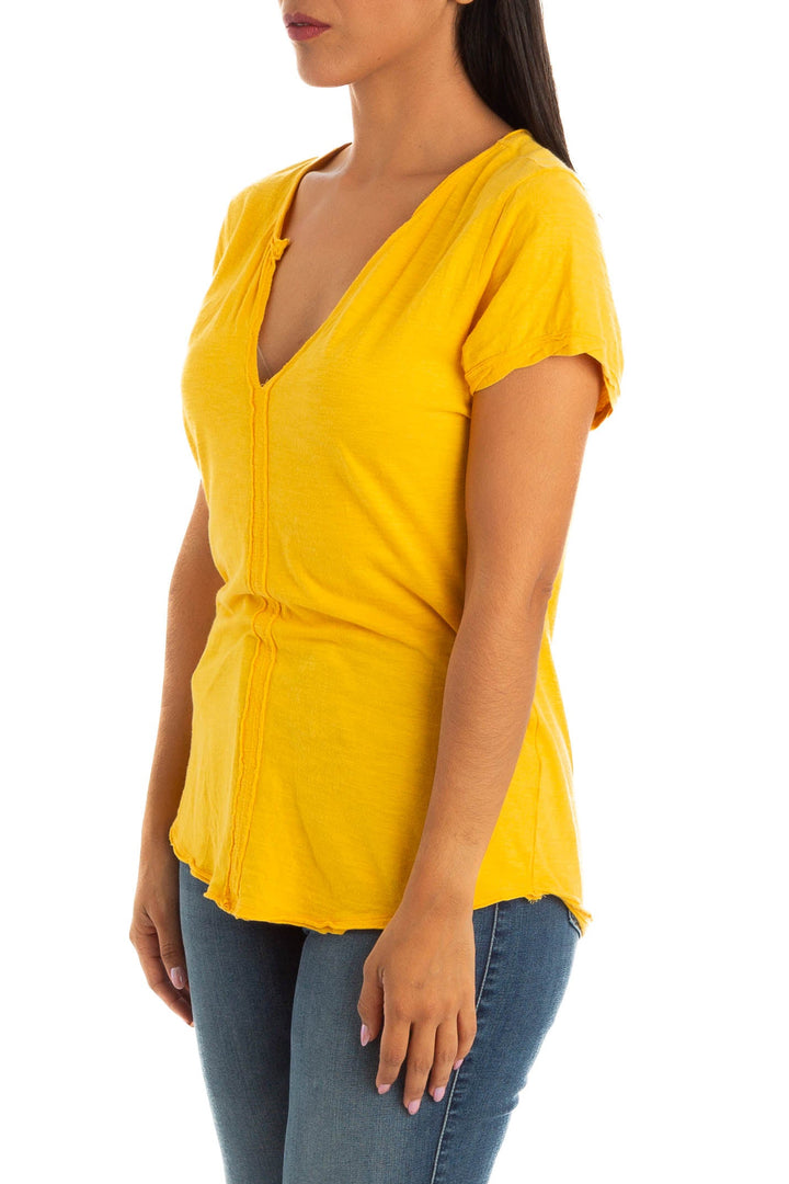 Blusa Pilcro amarillo, vista posterior – ClosetRehab