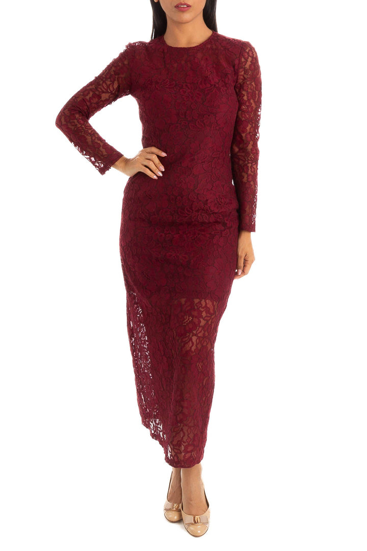 Vestido Cynthia Rowley rojo, vista frontal – ClosetRehab