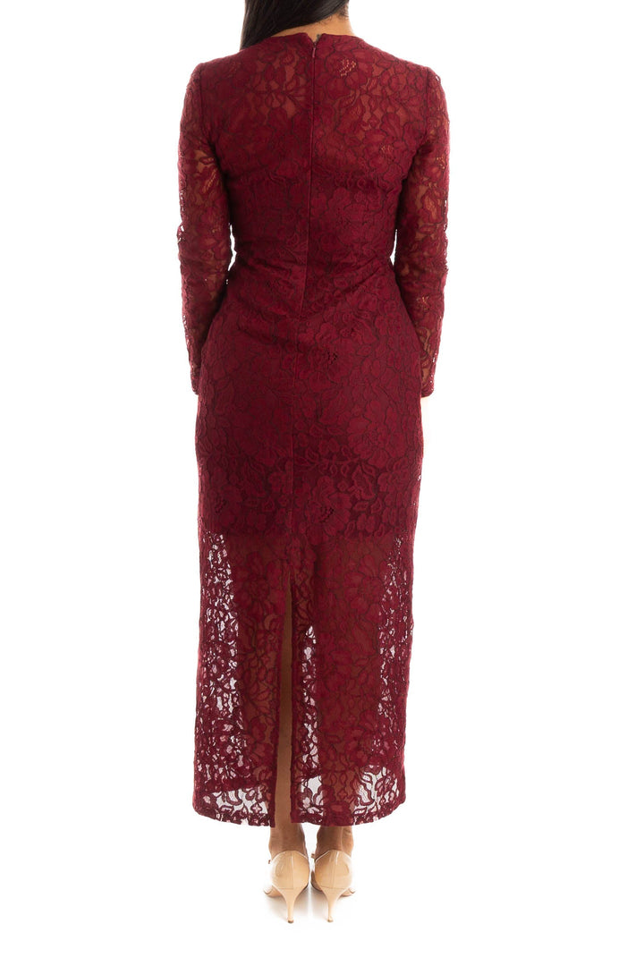 Vestido Cynthia Rowley rojo, vista lateral – ClosetRehab