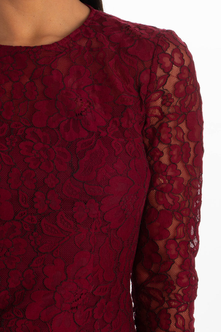 Vestido Cynthia Rowley rojo, detalle – ClosetRehab