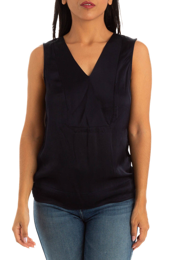 Blusa Massimo Dutti azul, vista frontal – ClosetRehab