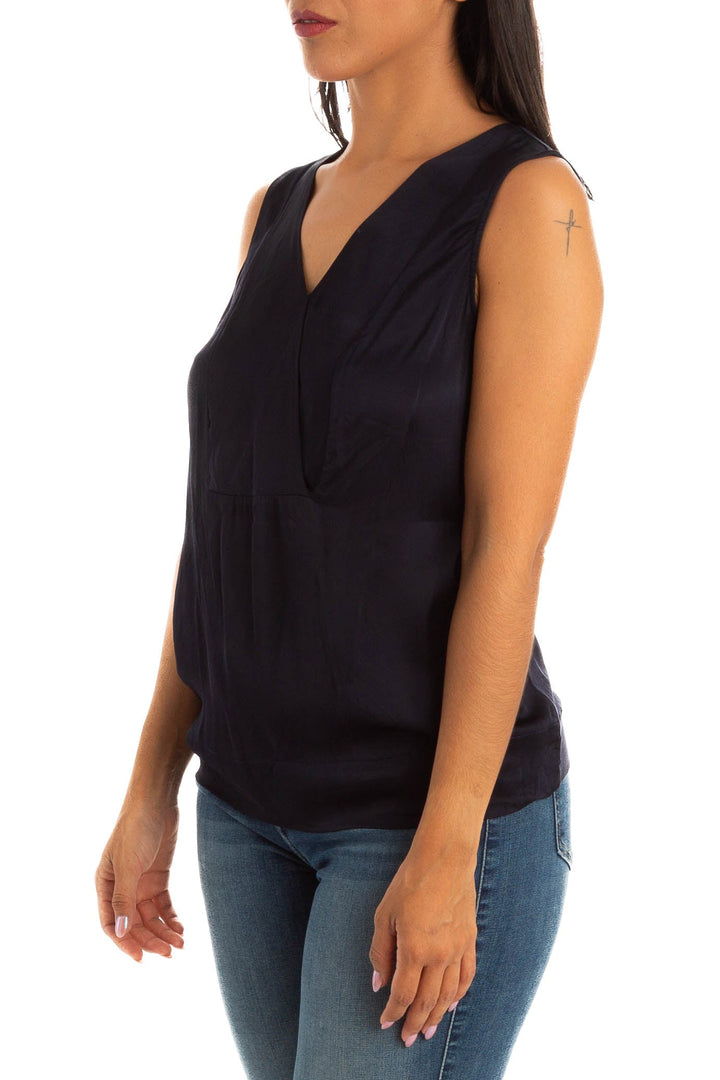 Blusa Massimo Dutti azul, vista posterior – ClosetRehab