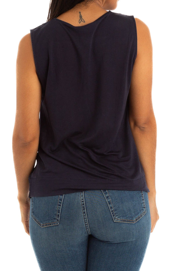 Blusa Massimo Dutti azul, vista lateral – ClosetRehab