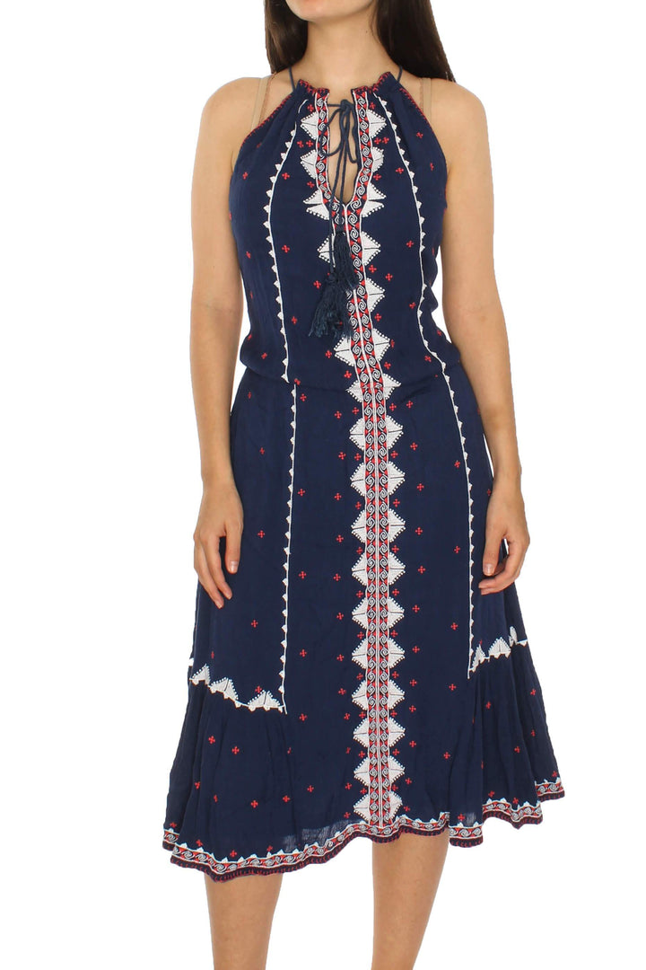 Vestido Parker azul, vista frontal – ClosetRehab