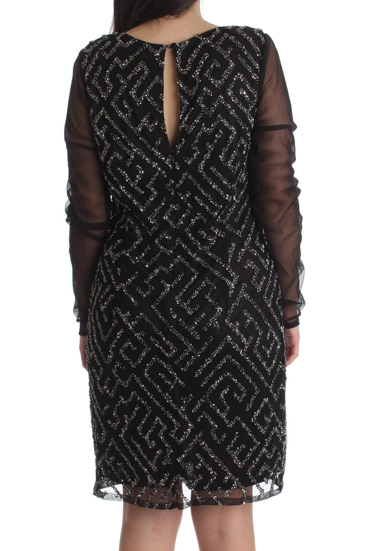 Vestido Aidan Mattox negro, vista posterior – ClosetRehab