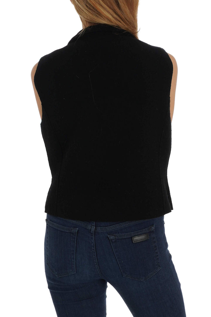 Chaleco Ambrosi negro, vista posterior – ClosetRehab