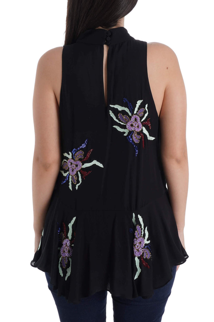 Blusa Cinq a Sept negro, vista posterior – ClosetRehab