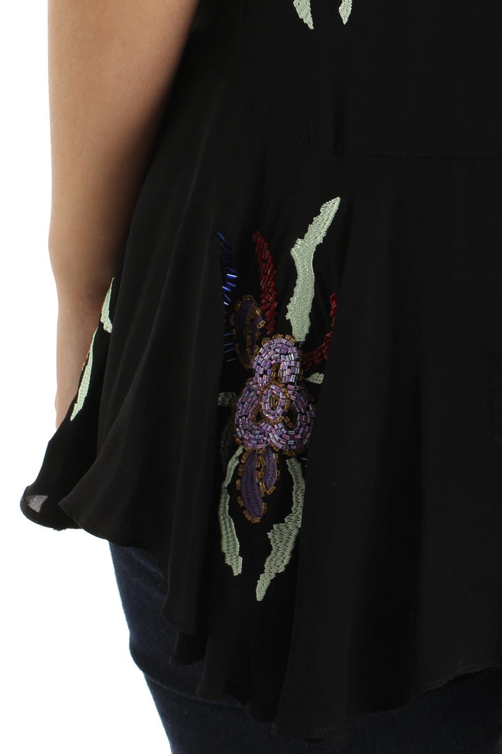Blusa Cinq a Sept negro, detalle 5 – ClosetRehab