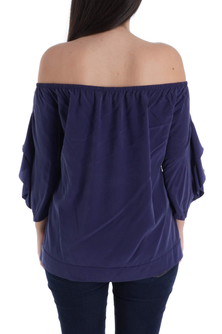 Blusa L'Agence morado, vista posterior – ClosetRehab
