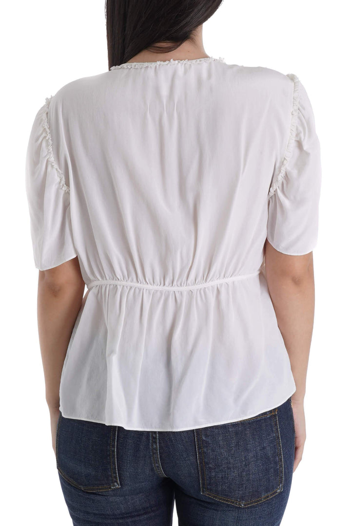 Blusa Cinq a Sept blanco, vista posterior – ClosetRehab