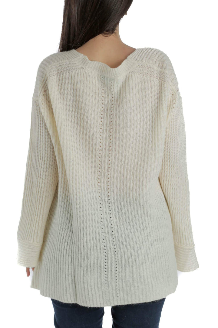 Blusa Halston Heritage beige, vista posterior – ClosetRehab