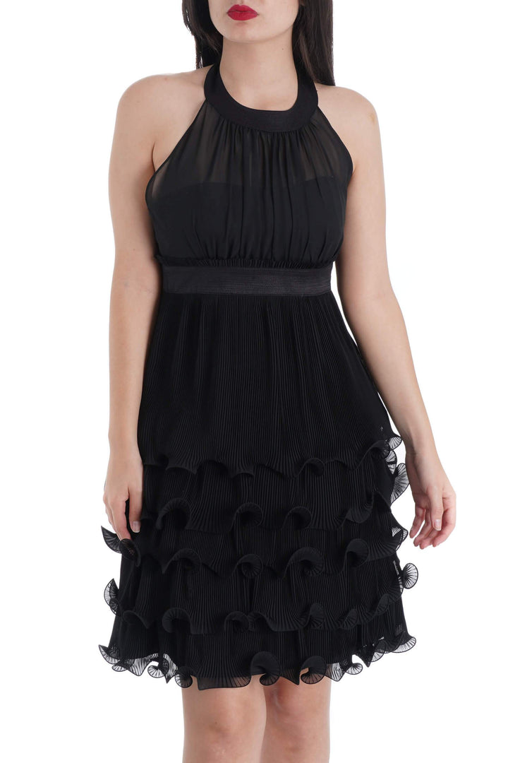 Vestido Phoebe Couture negro, vista frontal – ClosetRehab