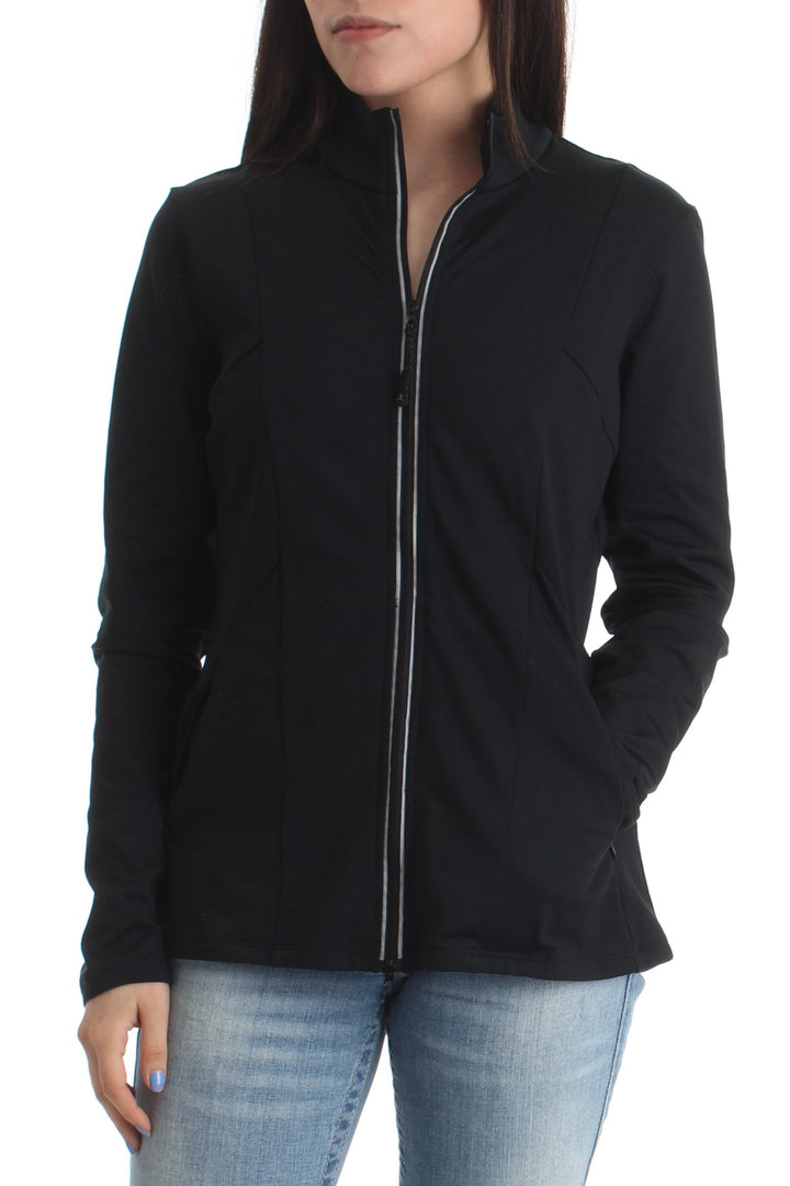 Chamarra Danskin negro, vista frontal – ClosetRehab