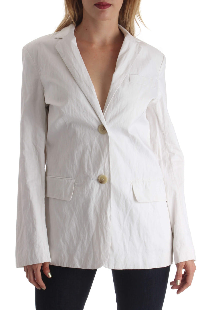 Saco Michael Kors blanco, vista frontal – ClosetRehab