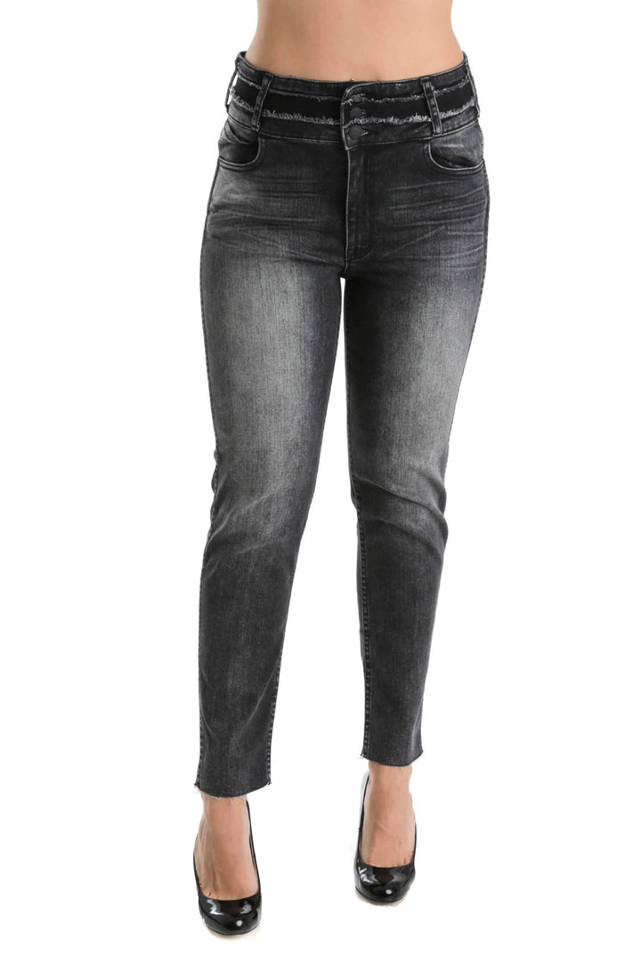 Jeans Hudson negro, vista frontal – ClosetRehab