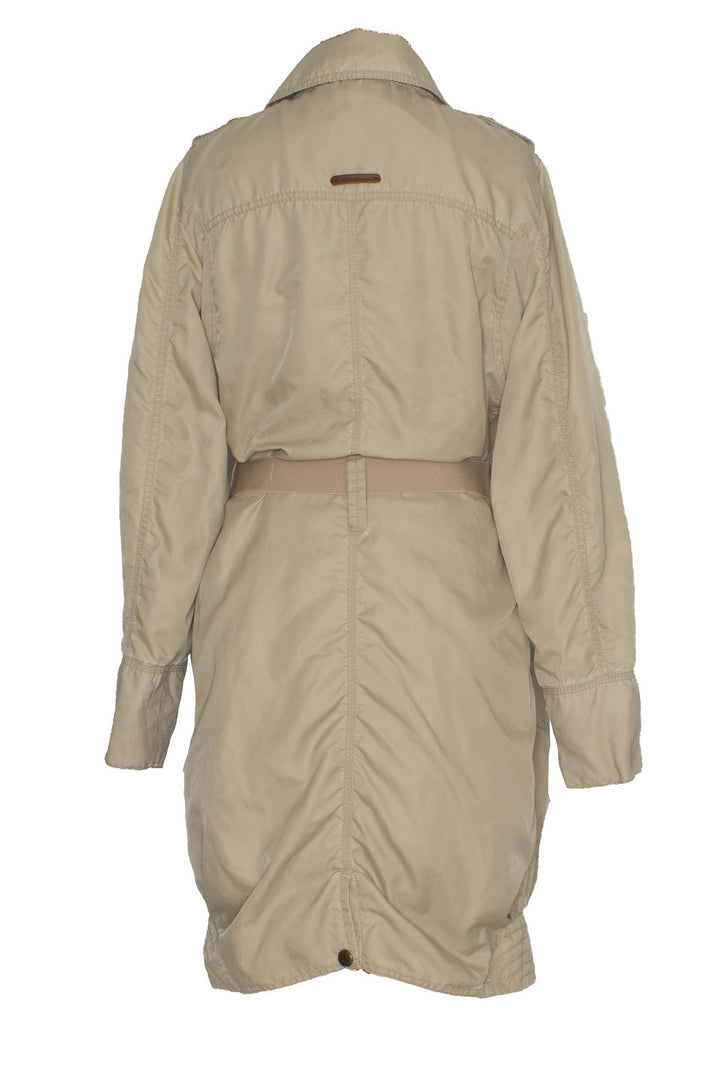 Abrigo DKNY Jeans beige, vista posterior – ClosetRehab