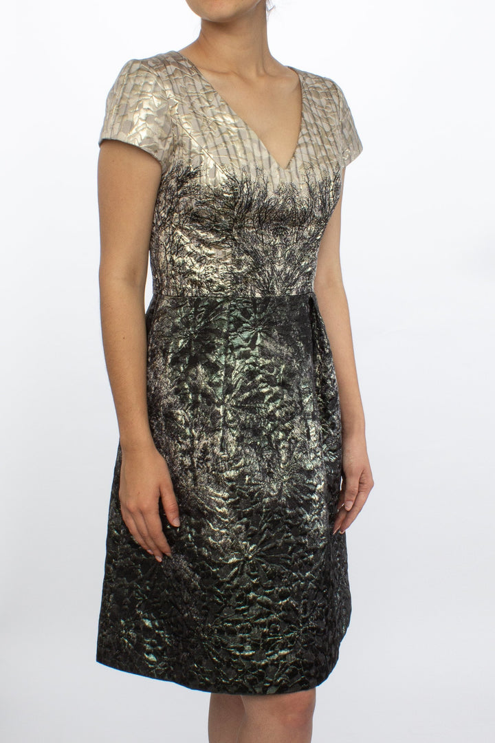 Vestido Theia NWT estampado, vista frontal – ClosetRehab