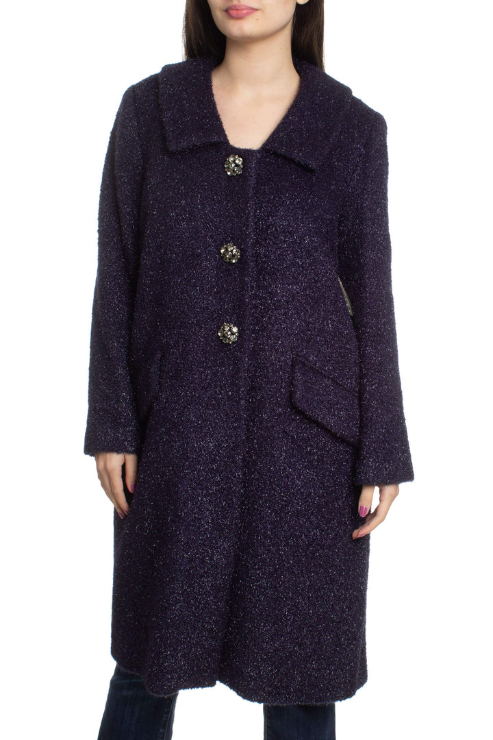 Abrigo Milly morado, vista frontal – ClosetRehab