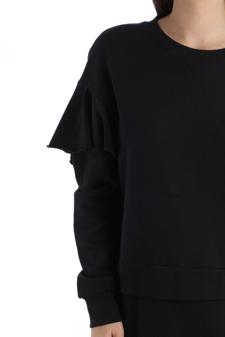 Suéter Burberry negro, vista lateral – ClosetRehab