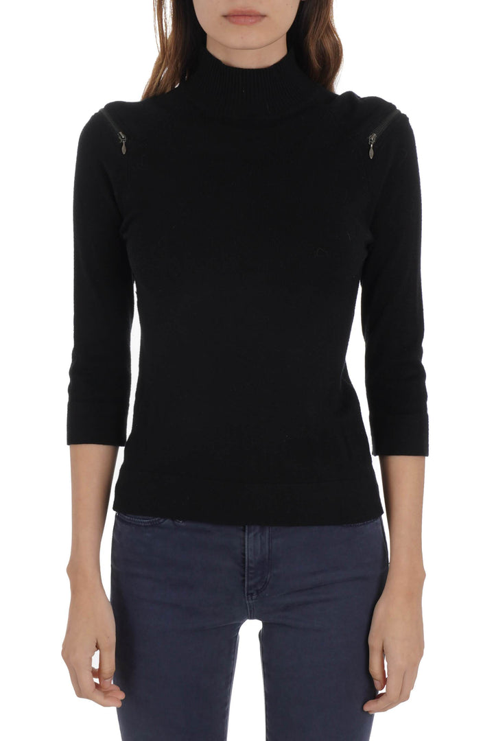 Blusa Cache negro, vista frontal – ClosetRehab