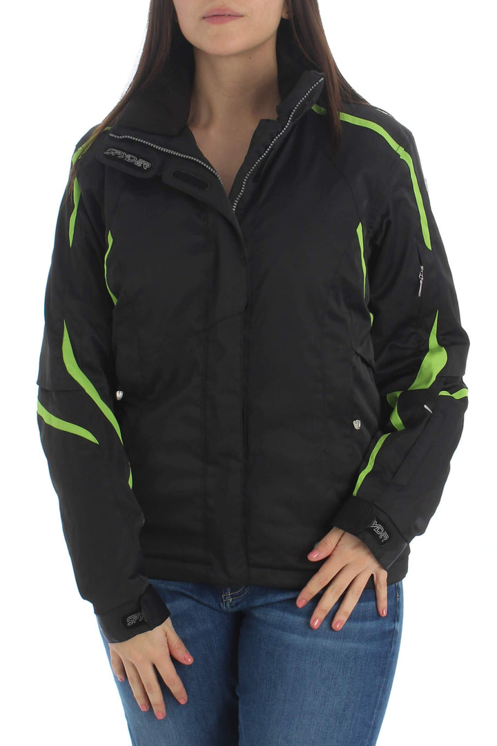 Chamarra Spyder negro, vista frontal – ClosetRehab
