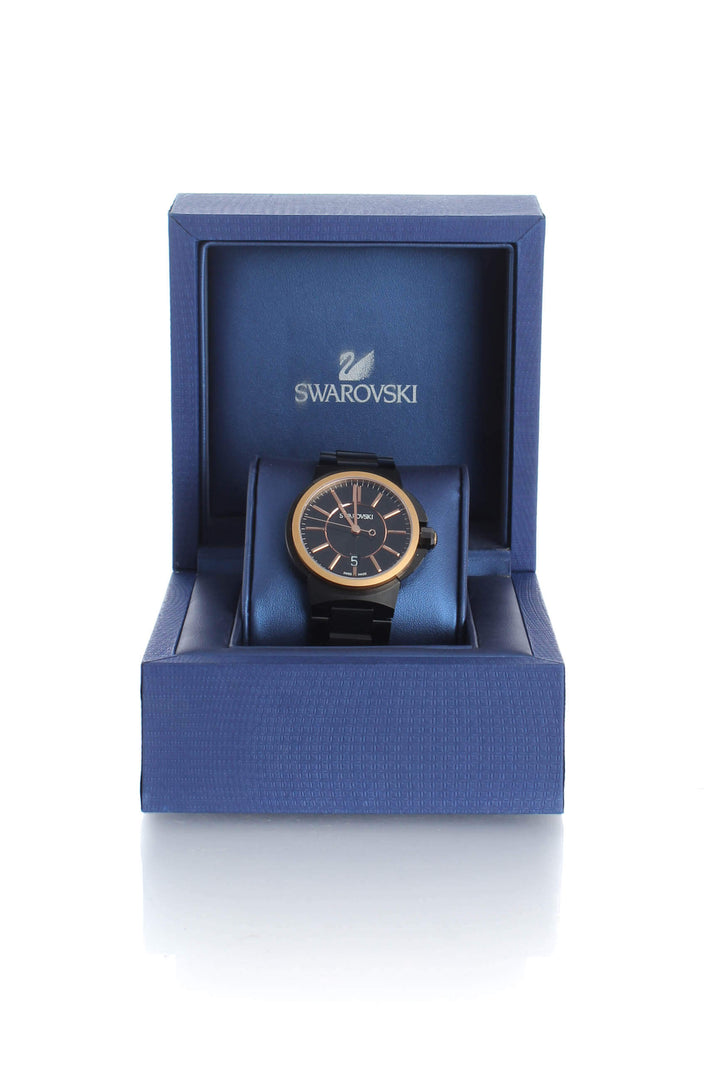 Reloj Swarovski negro, vista posterior – ClosetRehab